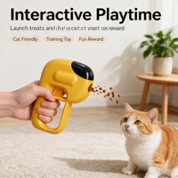 Lanceur de friandises pour animaux de compagnie, lanceur de nourriture pour chats, jouet interactif pour chiens, jouet d'entraînement, lanceur de collations pour chats et chiens