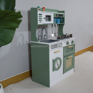 Cuisine miniature en bois pour enfants - Coloris vert et blanc - Product Image 4