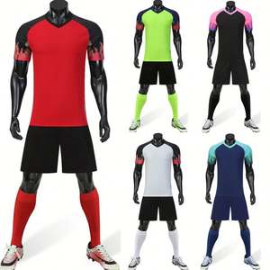 Детский футбольный комплект LJ Boys: однотонная форма из 100% полиэстера, дышащая, быстросохнущая, летняя, с возможностью индивидуального дизайна. - Product Image 1