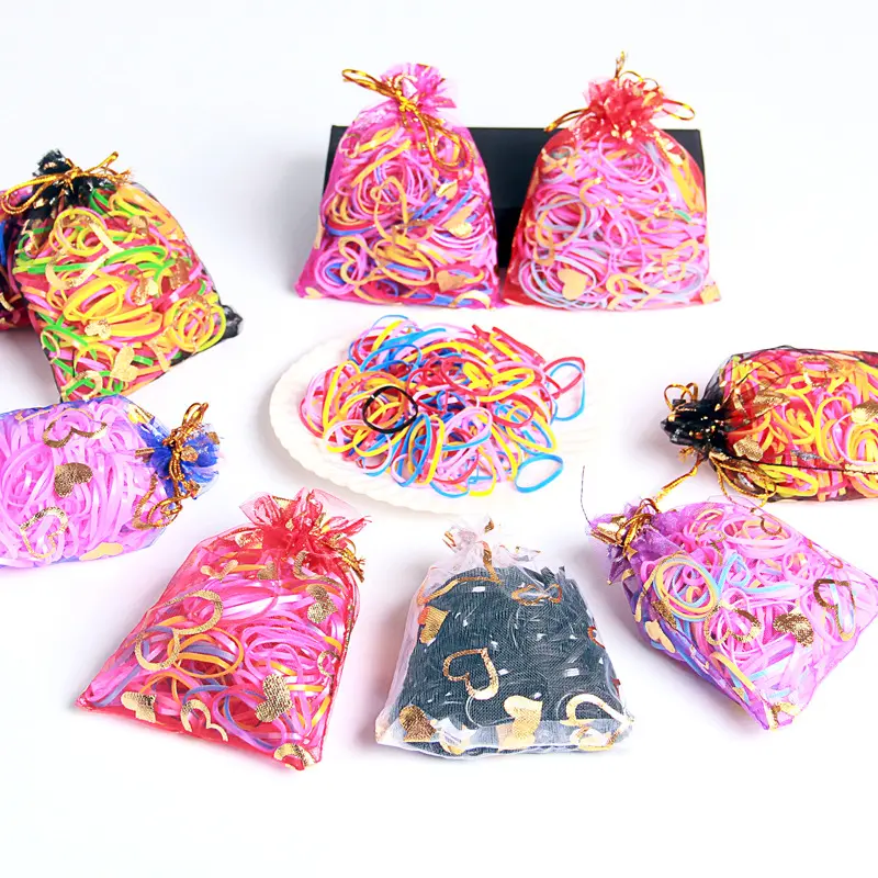 Petit sac en caoutchouc élastique de couleur, pour enfants, livraison directe d'usine