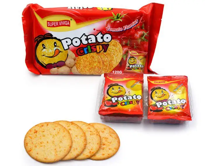 China Factoy Groothandel Aardappel Tomaat Smaak Krokante Cracker Halal Koekjes Cookies Cracker