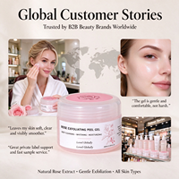 Gel exfoliant à la rose biologique naturel en marque propre, nettoyage en profondeur, blanchissant, hydratant, raffermissant, soin des pores, tous types de peau, visage