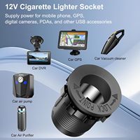 Prise USB 12V - 24V à 4 ports avec double PD3.0 et double QC3.0, et prise allume-cigare 150W 2-en-1 pour voiture, bateau, camping-car, VTT