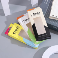Accessoires mobiles personnalisés, boîte d'emballage avec câble de données de charge rapide USB, boîte d'emballage en carton, boîte d'emballage en papier pour chargeur