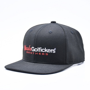 Gorras Snapback de alta calidad, gorra negra de Hip Hop de 6 paneles, gorra Snapback plana bordada personalizada - Product Image 1