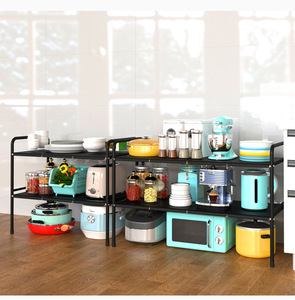 Organizador de Dos Niveles Ajustable para Debajo del Fregadero, <span class=keywords><strong>Estante</strong></span> Extensible para Almacenamiento de Ollas y Sartenes, Panel Extraíble, <span class=keywords><strong>Estante</strong></span> para Zapatos, <span class=keywords><strong>Estante</strong></span> Metálico - Product Image 5