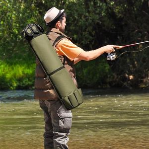 Échantillon gratuit : Sac de transport pour cannes à pêche - Housse à double bandoulière, tissu Oxford 600D, sac de rangement multifonction grande capacité et étanche - Product Image 6
