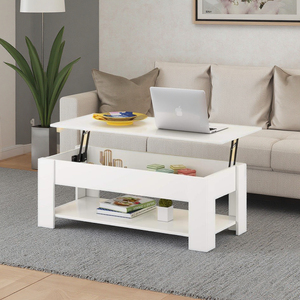 Modern Adjustable <strong>Lift</strong> up Top <strong>Coffee</strong> <strong>Table</strong> with Storage for Home or Hotel New Wooden Panel <strong>Coffee</strong> Bar Furniture - Product Image 1