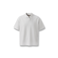 Mélange de coton jersey mousse 270g pour col à bouton magnétique, coupe ample vintage pour homme, pour chemise