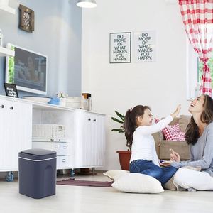 Cubo de basura inteligente que se cambia automáticamente, cubos de basura de plástico con tapa abierta automática al vacío, cubo de basura AUTOMAT, cubo de basura - Product Image 6
