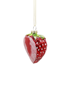 Handgemaakte Kerst glas-in-lood fruit ornamenten - Sinaasappel Kersen Aardbei Serie Vintage afwerking Antiek imitatie-effect