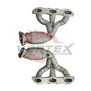 แผ่นกันความร้อนทำจากสเตนเลสสตีล SS304น้ำวนส่วนหัวไอเสียสำหรับ Porsche 981 Cayman GT4 Spyder 3.8L - Product Image 4