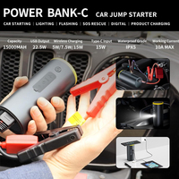 Démarreur de batterie de voiture intelligent 6 en 1 et gonfleur de pneus, aspirateur de voiture sans fil, nettoyeur haute pression pour voiture