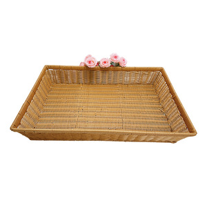 <b>Woven</b> <b>Baskets</b> Rectangle Food Container Storage Living Room Household Use - Product Image 4
