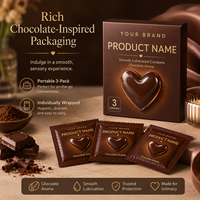 Boîtes à préservatifs personnalisées style chocolat, carton écologique biodégradable, impression CMYK, gaufrage, paillettes, matériaux recyclés