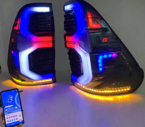 SUPER HEISSER VERKAUF in Italien – RGB Handy APP Steuerung GR Rauchschwarz LED Rückleuchten Zubehör Modifizierte Rückleuchte für <span class=keywords><strong>Vigo</strong></span> 05-15 - Product Image 4