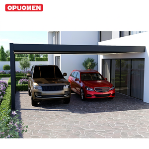 Pergola motorizzata in alluminio Gazebo bioclimatico con luci a LED in <span class=keywords><strong>vetro</strong></span> con feritoie porte scorrevoli Patio pergolato Gazebo - Product Image 1