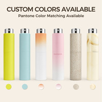 Atomiseur de parfum en plastique coloré unique, dégradé marron avec couvercle doré, flacons vides en verre de 8 ml et 10 ml pour huile de parfum