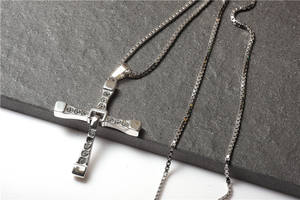 Collana con croce veloce e furiosa collana da uomo domino <span class=keywords><strong>Toretto</strong></span> Fashion Cross Charm con ciondolo croce zircone Hip Hop cz - Product Image 6