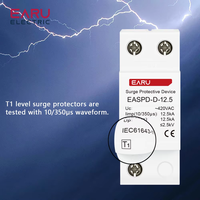 Parafoudre EARU T1 pour protection contre les surtensions, basse tension domestique, 2P 3P 4P, protection contre les surtensions AC 420V 12.5/15/25KA EASPD -D