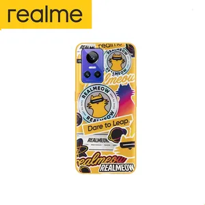공식 오리지널 Realme GT neo3 보호 케이스 야옹 재미있는 성격 유행 놀이 디자인 휴대 전화 케이스