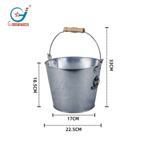 Toptan doğrudan satış 1.5 galon yuvarlak Metal bira buz kovaları tatil parti için kolu ile - Product Image 2