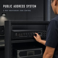 Amplificateur de sonorisation professionnel en rack, de 120W à 2000W, avec contrôle multi-zones, entrées microphone et lecture multimédia