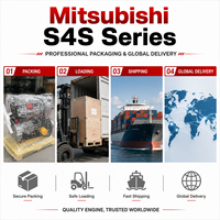 Moteur diesel pour chariot élévateur Mitsubishi S4S-DT, 55 kW, 74 ch, 2500 tr/min, 3 L, 4 cylindres, moteur puissant pour chariot élévateur, chargeur, machines industrielles