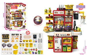 66 cm Red Double Cabinet Voice Spray Funktion ABS Ton Set Esstisch Küchen spielzeug Set Unisex 5-7 Jahre - Product Image 3