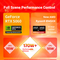 HP Ordinateur Portable Ryzen 9 8945HX RTX 5060 RTX 5070 16 Pouces 2.5K 2560*1600