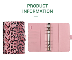 Agenda A6 in Pelle con Texture Leopardata, 6 Anelli, Organizer per Denaro, Planner con Fogli Staccabili e Buste Portacontanti - Product Image 4