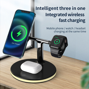 15W 3 in 1 Magnetic Wireless Charging Stand Fast <b>Charger</b> for Mobile Phone <b>Smartwatch</b> TWS Headphones with Holder - Product Image 5