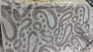 Tissu en mousseline de <span class=keywords><strong>soie</strong></span> avec fil métallique Lurex, tissu transparent pour robes et vêtements de mode - Product Image 4