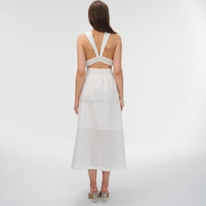 Conjunto de Dos Piezas de Lino para Mujer, Estilo Verano 2025, Venta Caliente OEM - Product Image 3