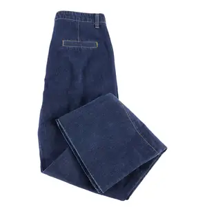 بنطلون جينز أنيق ارتفاع الخصر ضيق من الجلد بنطلون جينز للسيدات أزرق اللون للنساء