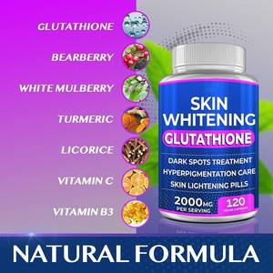 Capsules de Glutathion <span class=keywords><strong>Complexe</strong></span> 2000mg avec Busserole, Mûrier Blanc, Curcuma, Réglisse, Vitamine C, B3, 120 Gélules Végétaliennes, Formule Naturelle, OEM - Product Image 3