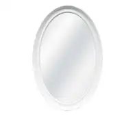 21x31 pouces, 1 pièce, style simple, vente en gros, décoration murale blanche en forme ovale, miroir photo