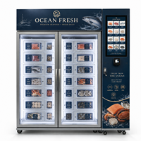 Distributeur automatique de produits de la mer surgelés avec système intelligent et gestion cloud via SDK pour la vente en ligne 24h/24 et 7j/7