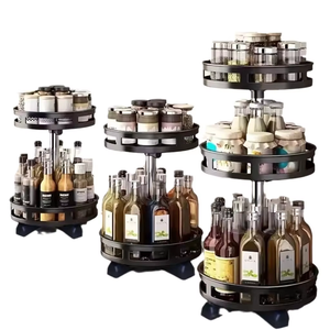 Estante Giratorio de Acero al Carbono de Tres Niveles para Especias, Aceite y Sal, Ideal para Cocina y Otras Decoraciones del Hogar - Product Image 4