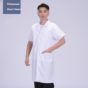 Blouse de laboratoire unisexe XL blanche épaisse, vêtements de médecin pour hôpital, salon de beauté, usine alimentaire, uniformes de laboratoire tissés OEM - Product Image 4
