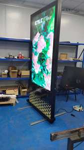 Meilleure qualité 55 <span class=keywords><strong>65</strong></span> 75 pouces support de sol affichage numérique fenêtre écran avant 4K affichage publicitaire portable - Product Image 3