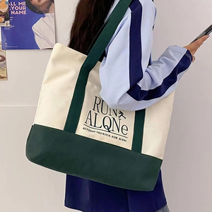 <strong>Wholesale</strong> Large Capacity Thick Reusable Women Daily Shoulder Cloth <strong>Bag</strong> <strong>Custom</strong> Logo Canvas Shopping <strong>Tote</strong> <strong>Bag</strong> with Strong Handle - Product Image 4