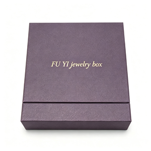 Eco-friendly Recycled Materials Handmade Luxury Elegant Square Jewelry Packaging <b>Box</b> Hot Foil Printing Personalized Logo Pink - Product Image 3