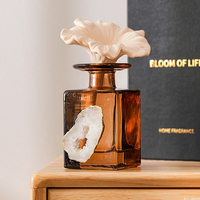 Agate de cristal de luxe personnalisée pour coffret cadeau, diffuseur d'arômes à étiquette privée avec bouteille en verre