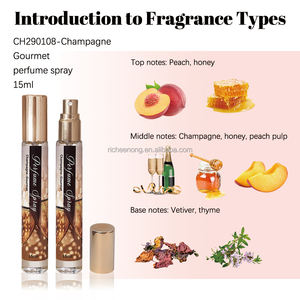 Personnalisé 15ml Longue Durée Classique Pêche Miel Champagne Gourmet Parfumé Phéromone Parfums Spray Originales pour Femmes - Product Image 3