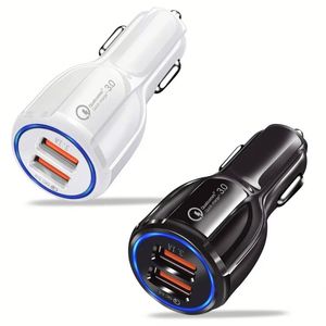 Wholesale Portable QC3.0 Fast Charge Dual 2 Usb Car Charger <b>Adapter</b> for All Smart Phone - Product Image 1