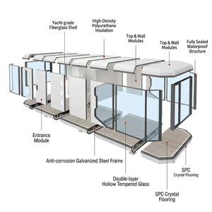 <span class=keywords><strong>Casa</strong></span> Cápsula Espacial Moderna S58 de 18m2, Módulo Prefabricado, Oficina de Jardín de Lujo y Suite para Huéspedes en el Patio Trasero - Product Image 2