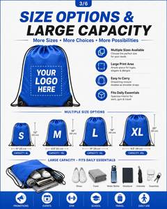 Wholesale Custom Solid Color Polyester Waterproof Eco-Friendly Foldable 20-38L Sports Unisex <b>Drawstring</b> <b>Backpack</b> - Product Image 4