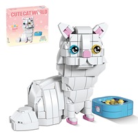 DIY Mini 3D Cat Micro Building Blocks Animal Set Building Set Mainan Edukatif Natal untuk Hadiah Ulang Tahun Anak-anak