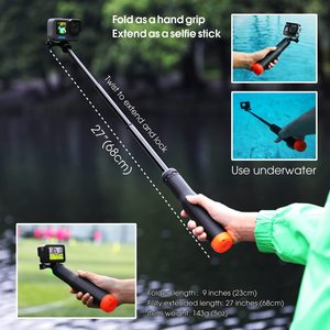 Trépied flottant 4 en 1 pour GoPro Hero 13 12 11 10 9 8 7 6 5 4 3, <span class=keywords><strong>AKASO</strong></span>, SJCAM, extension de caméra d'action, monopode - Product Image 5